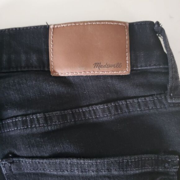 Madewell Roadtripper Jeans Women Size 26 Black Stretch Cotton Blend Mid-Rise - Picture 6 of 9